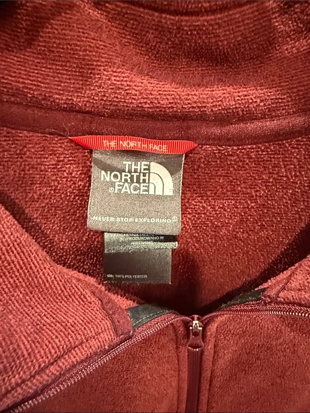 The North Face Men's Quarter-Zip Fleece Hoodie — Brick Red
